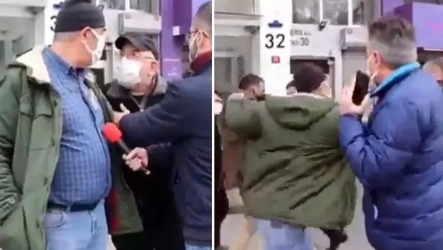 Siyasi kutuplaşmanın sokağa yansıması! Röportaj esnasında tekmeler yumruklar havada uçuştu Siyasi kutuplaşmanın sokağa yansıması! Röportaj esnasında tekmeler yumruklar havada uçuştu