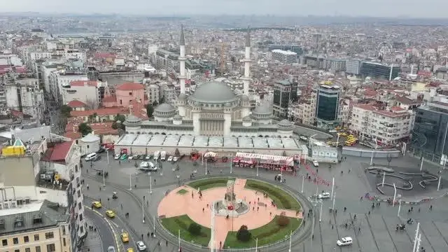 Taksim Meydanı'nda inşaatı süren caminin yüzde 99'u tamamlandı Taksim Meydanı'nda inşaatı süren caminin yüzde 99'u tamamlandı