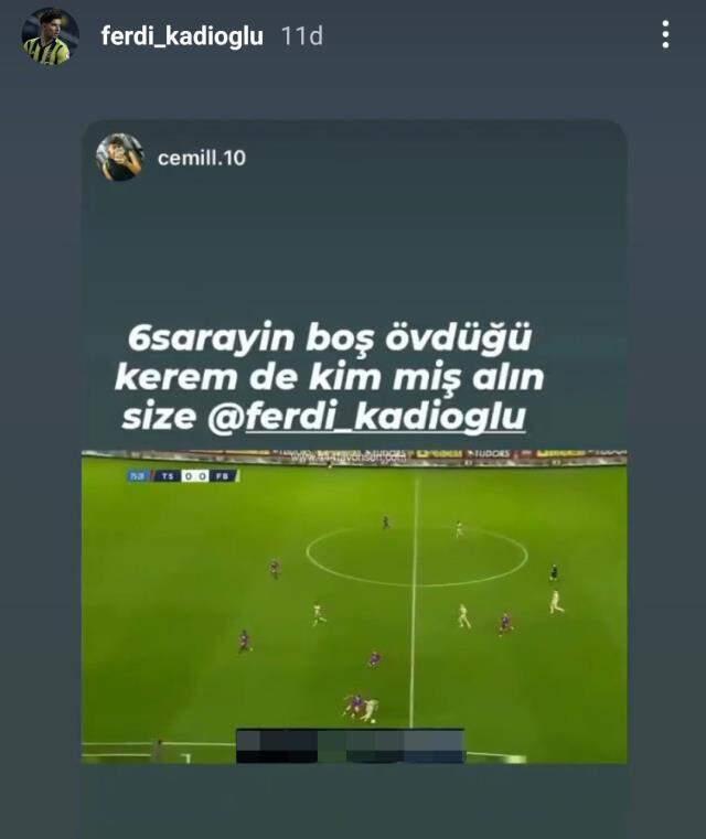 Ferdi Kadıoğlu's social media post after Trabzonspor match drew reaction