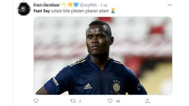 Samatta'nı Trabzonspor maçında kaçırdığı gol ünlü piyanist Fazıl Say'ı çileden çıkardı Samatta'nı Trabzonspor maçında kaçırdığı gol ünlü piyanist Fazıl Say'ı çileden çıkardı