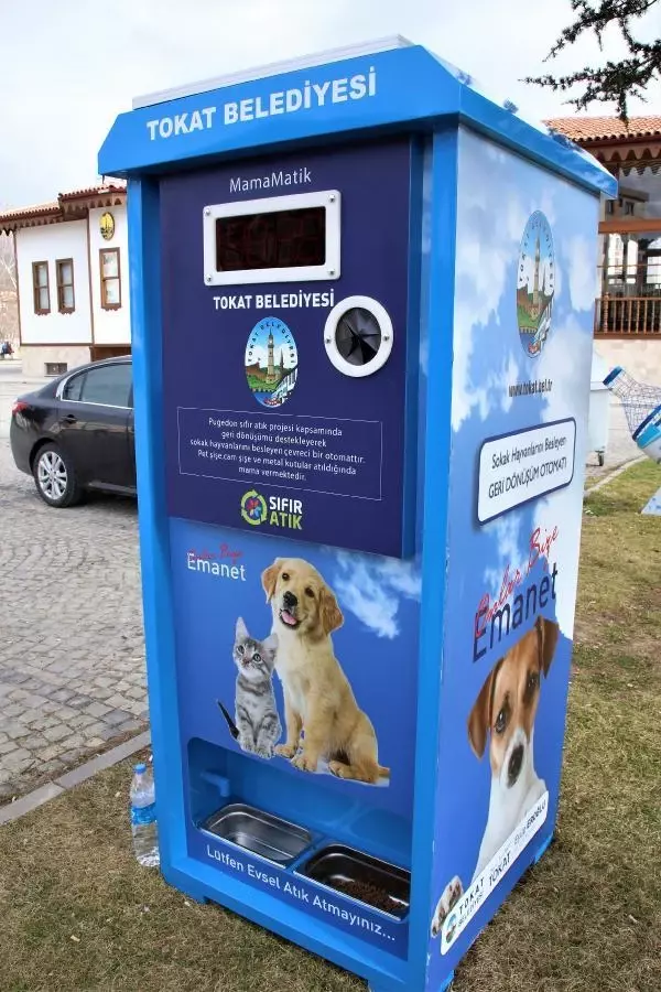 Tokat'ta, sokak hayvanları için parklara 'mamamatik' konuldu Tokat'ta, sokak hayvanları için parklara 'mamamatik' konuldu