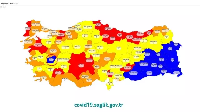 Uşak, risk haritasında Doğu ve Güneydoğu haricinde tek 'düşük riskli il' oldu Uşak, risk haritasında Doğu ve Güneydoğu haricinde tek 'düşük riskli il' oldu