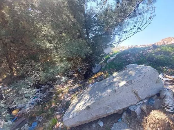 Ormanın yanındaki alan moloz döküm sahası haline geldi Ormanın yanındaki alan moloz döküm sahası haline geldi
