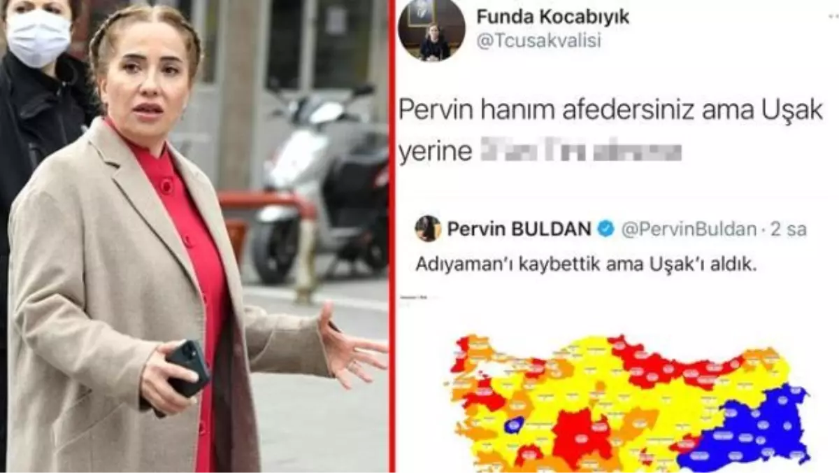 Uşak Valisi Funda Kocabıyık'ın HDP'li Pervin Buldan'a yönelik küfürlü paylaşımda bulunduğu iddiası