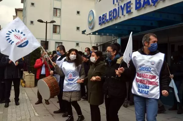 AVCILAR BELEDİYESİ ÖNÜNDE MEMURLARDAN HALAYLI EYLEM AVCILAR BELEDİYESİ ÖNÜNDE MEMURLARDAN HALAYLI EYLEM