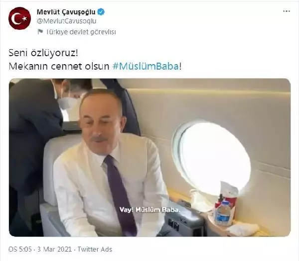 Bakan Çavuşoğlu, Müslüm Gürses'i andı Bakan Çavuşoğlu, Müslüm Gürses'i andı