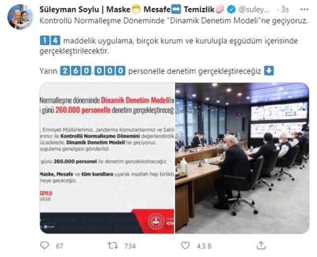 İçişleri Bakanlığından 81 ile korona tedbirlerine yönelik 'Dinamik Denetim Süreci' konulu genelge gönderildi İçişleri Bakanlığından 81 ile korona tedbirlerine yönelik 'Dinamik Denetim Süreci' konulu genelge gönderildi