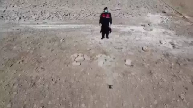 Jandarma yaban hayatı için doğaya yem bıraktı Jandarma yaban hayatı için doğaya yem bıraktı