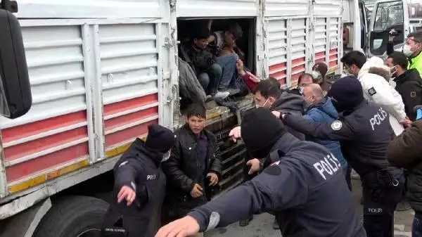 Balık istifi 114 kaçak göçmen taşınan TIR'ın sürücüsü sorguda Balık istifi 114 kaçak göçmen taşınan TIR'ın sürücüsü sorguda