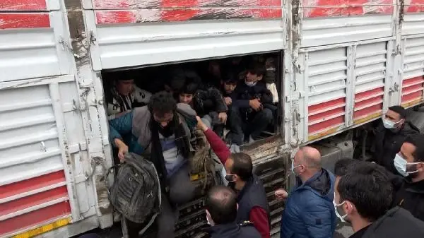 Balık istifi 114 kaçak göçmen taşınan TIR'ın sürücüsü sorguda Balık istifi 114 kaçak göçmen taşınan TIR'ın sürücüsü sorguda