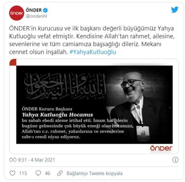 Cumhurbaşkanı Erdoğan'ın İstanbul İmam Hatip Lisesi'nden öğretmeni Mehmet Yahya Kutluoğlu hayatını kaybetti Cumhurbaşkanı Erdoğan'ın İstanbul İmam Hatip Lisesi'nden öğretmeni Mehmet Yahya Kutluoğlu hayatını kaybetti