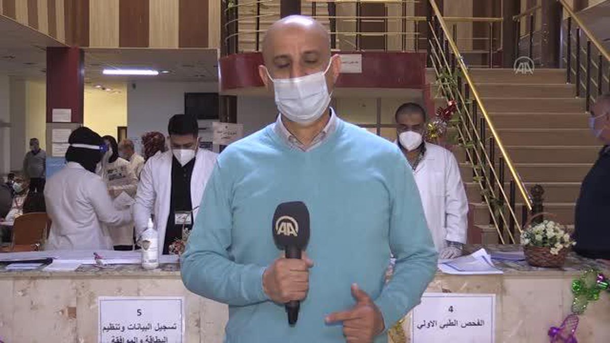 Irak'ın Kerkük kentinde bugün ilk Kovid-19 aşısı yapıldı