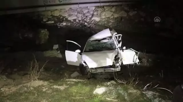 Otomobil dereye devrildi: 3 yaralı Otomobil dereye devrildi: 3 yaralı