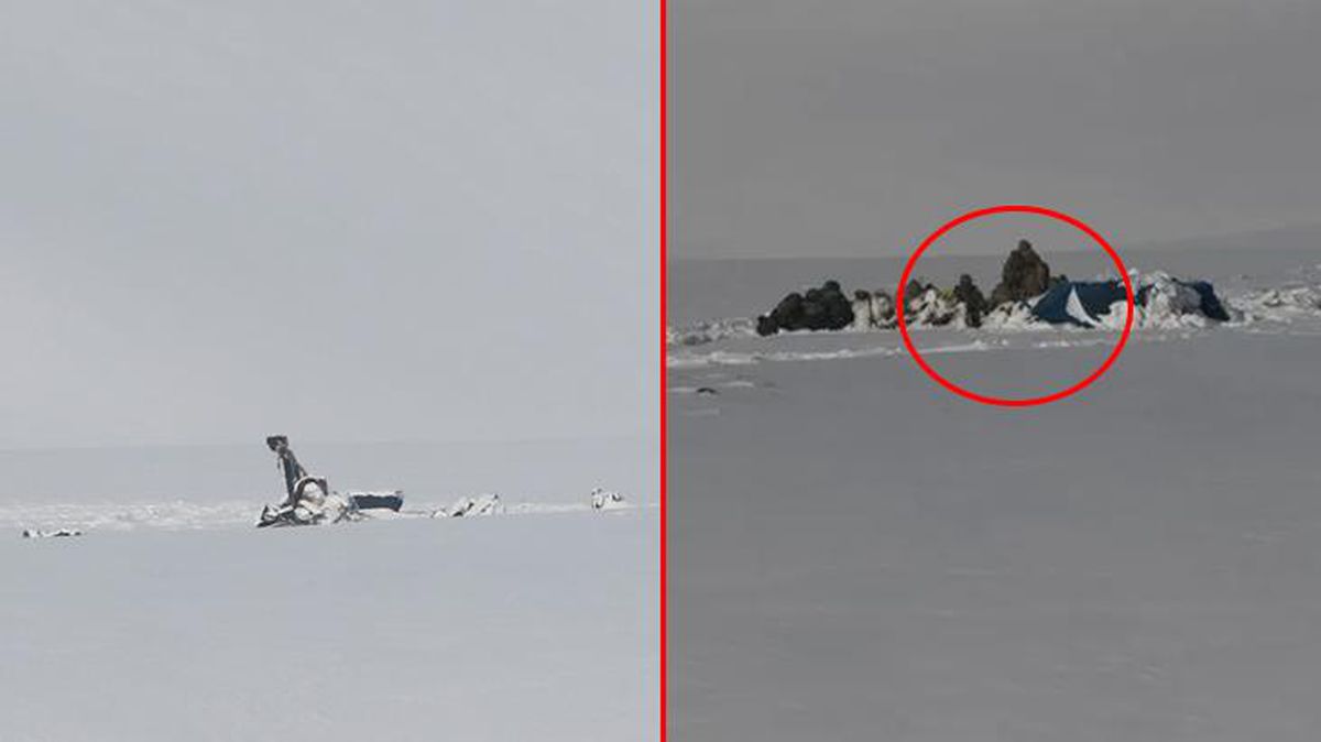 11 şehit verdiğimiz helikopter kazası sonrası bölgeden yeni görüntü! Ekipler olay yerine ulaştı