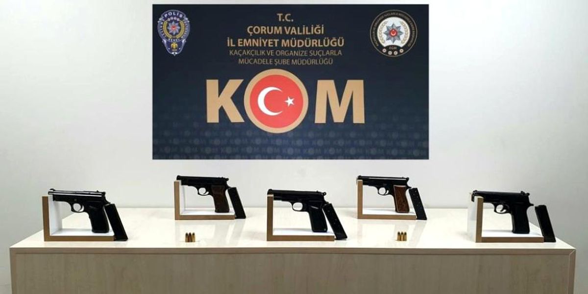 Çorum polisinden kaçak silah operasyonu: 3 tutuklama