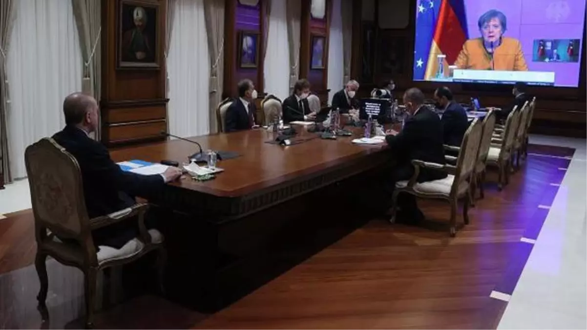 Cumhurbaşkanı Erdoğan, Almanya Başbakanı Merkel ile görüştü