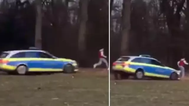 Dünya bu görüntüyü konuşuyor! Polis korona tedbirlerine uymayan genci parkta otomobille kovaladı Dünya bu görüntüyü konuşuyor! Polis korona tedbirlerine uymayan genci parkta otomobille kovaladı