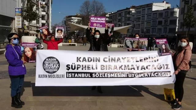 Kadın cinayetlerine tepki gösterdiler Kadın cinayetlerine tepki gösterdiler