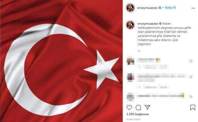 Türkiye'yi kahreden helikopter kazası sonrası ünlü isimlerden art arda taziye mesajları geldi Türkiye'yi kahreden helikopter kazası sonrası ünlü isimlerden art arda taziye mesajları geldi