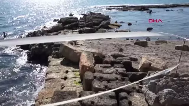 MERSİN Deniz çekildi antik liman ortaya çıktı MERSİN Deniz çekildi antik liman ortaya çıktı