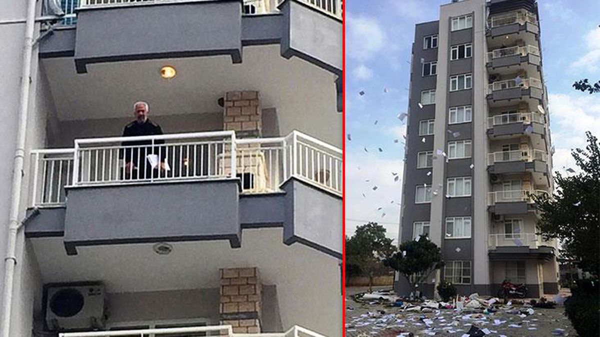 Psikolojik sorunlu adam eline geleni balkondan aşağı attı, tepki gösteren komşularına da cinsel organını gösterdi