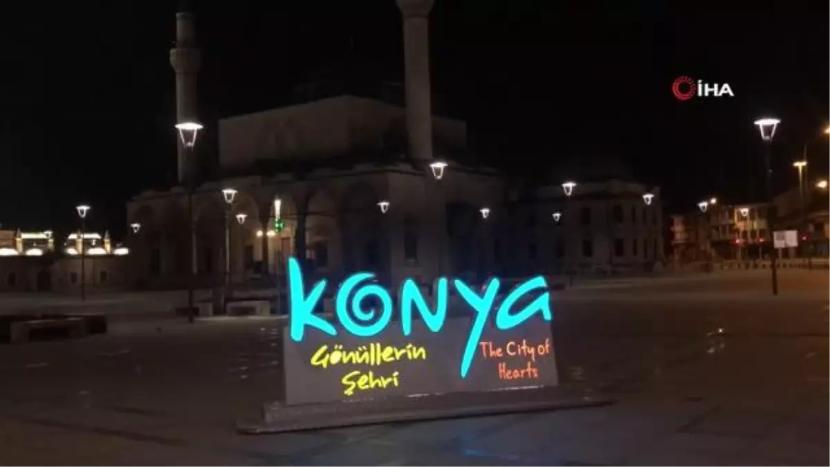 32 saatlik sokağa çıkma kısıtlamasının başladığı Konya'da sessizlik hakım
