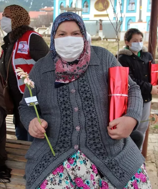 Kadınlar Günü'nü fidan dağıtarak kutladılar Kadınlar Günü'nü fidan dağıtarak kutladılar