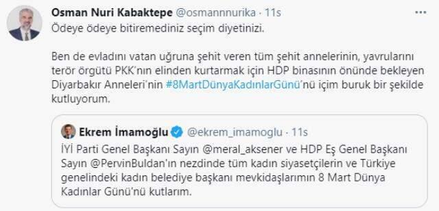 Ekrem İmamoğlu'nun Pervin Buldan'lı Kadınlar Günü paylaşımına tepki yağıyor Ekrem İmamoğlu'nun Pervin Buldan'lı Kadınlar Günü paylaşımına tepki yağıyor