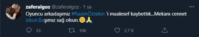 Rasim Öztekin'in vefatı siyaset, sanat ve iş dünyasını yasa yoğdu Rasim Öztekin'in vefatı siyaset, sanat ve iş dünyasını yasa yoğdu