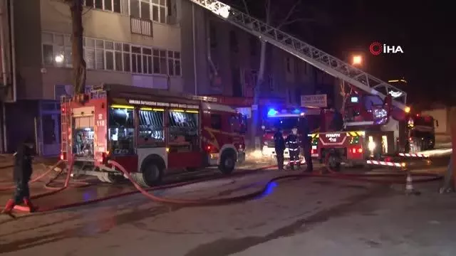 Ankara'da mobilya atölyesinde yangın çıktı Ankara'da mobilya atölyesinde yangın çıktı