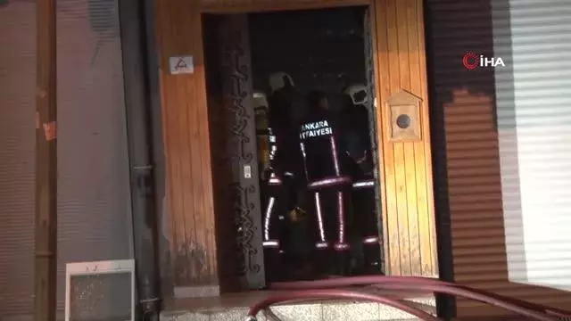 Ankara'da mobilya atölyesinde yangın çıktı Ankara'da mobilya atölyesinde yangın çıktı