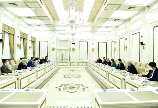 Azerbaycan Milli Meclis Başkanı Gafarova, TBMM Dışişleri Komisyonu Başkanı Kılıç ile görüştü
