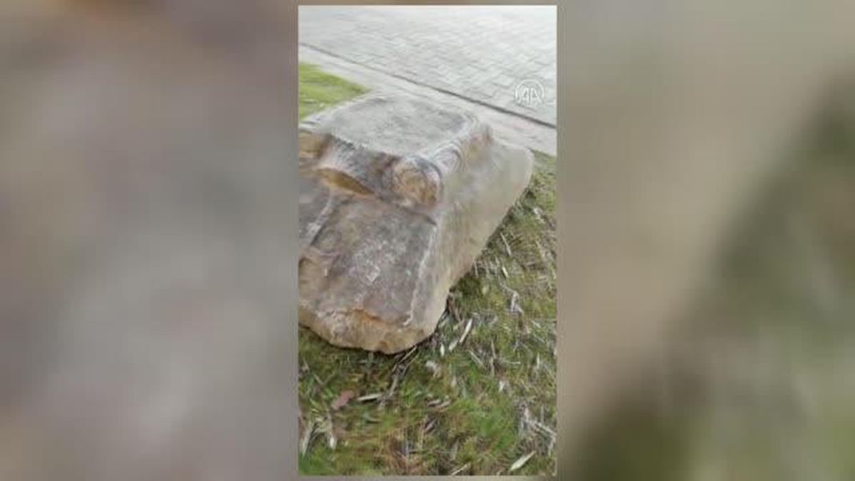 Bizans dönemine ait taş sütunu 250 bin dolara satmak isteyen kişi yakalandı