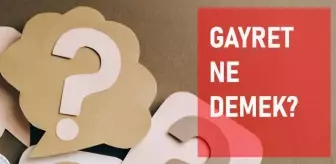 Gayret ne demek? Gayret anlamı ne?