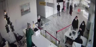 Hastanede sağlık çalışanına saldırı anı güvenlik kamerasında