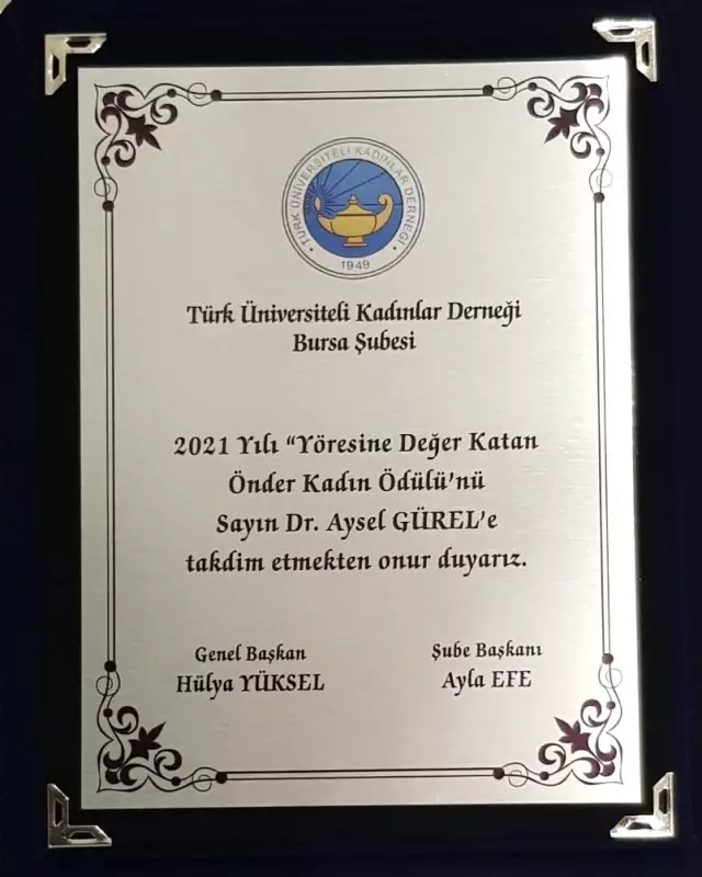 Son dakika haber | Önder kadın ödülü Aysel Gürel'e