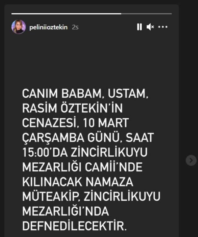 Rasim Öztekin ne zaman, nereye defnedilecek? Rasim Öztekin cenazesi nereye kaldırılacak?