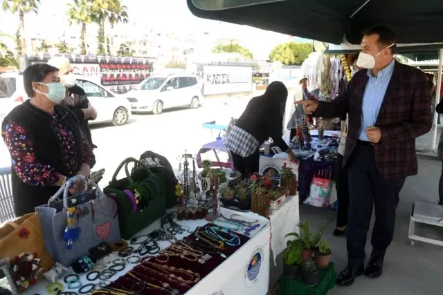 Yenişehir'de üretici kadınlar el emeği ürünlerini Mersinlilerle buluşturuyor