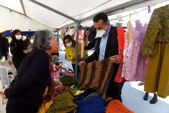 Yenişehir'de üretici kadınlar el emeği ürünlerini Mersinlilerle buluşturuyor