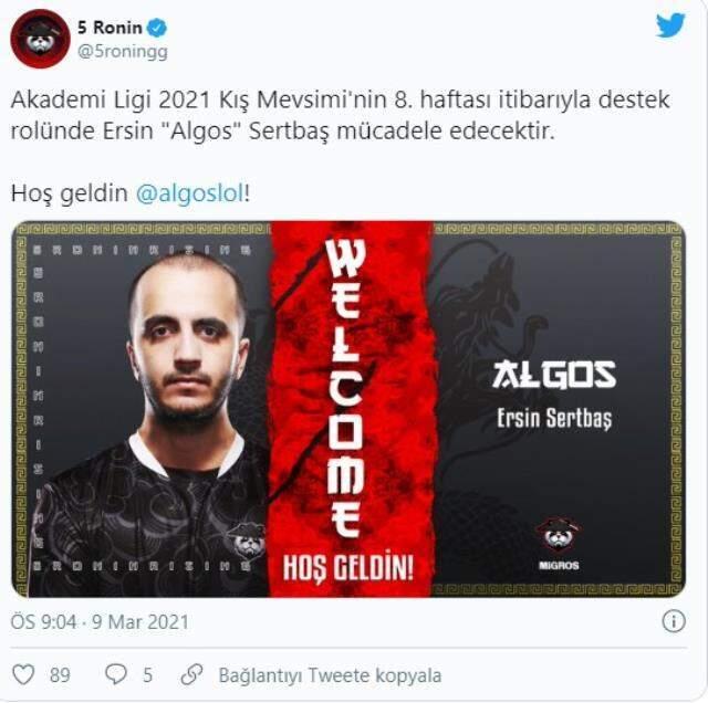 5 Ronin League of Legends Akademi takımına iki yeni transfer yaptı!