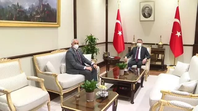 Son dakika haber! Cumhurbaşkanı Yardımcısı Oktay, KKTC Milli Eğitim ve Kültür Bakanı Amcaoğlu'nu kabul etti Son dakika haber! Cumhurbaşkanı Yardımcısı Oktay, KKTC Milli Eğitim ve Kültür Bakanı Amcaoğlu'nu kabul etti