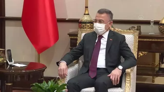 Son dakika haber! Cumhurbaşkanı Yardımcısı Oktay, KKTC Milli Eğitim ve Kültür Bakanı Amcaoğlu'nu kabul etti Son dakika haber! Cumhurbaşkanı Yardımcısı Oktay, KKTC Milli Eğitim ve Kültür Bakanı Amcaoğlu'nu kabul etti