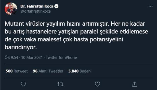 Hangi illerde mutasyonlu virüs var? Hangi şehirlerde İngiltere, Güney Afrika, Brezilya mutant korona tespit edildi?