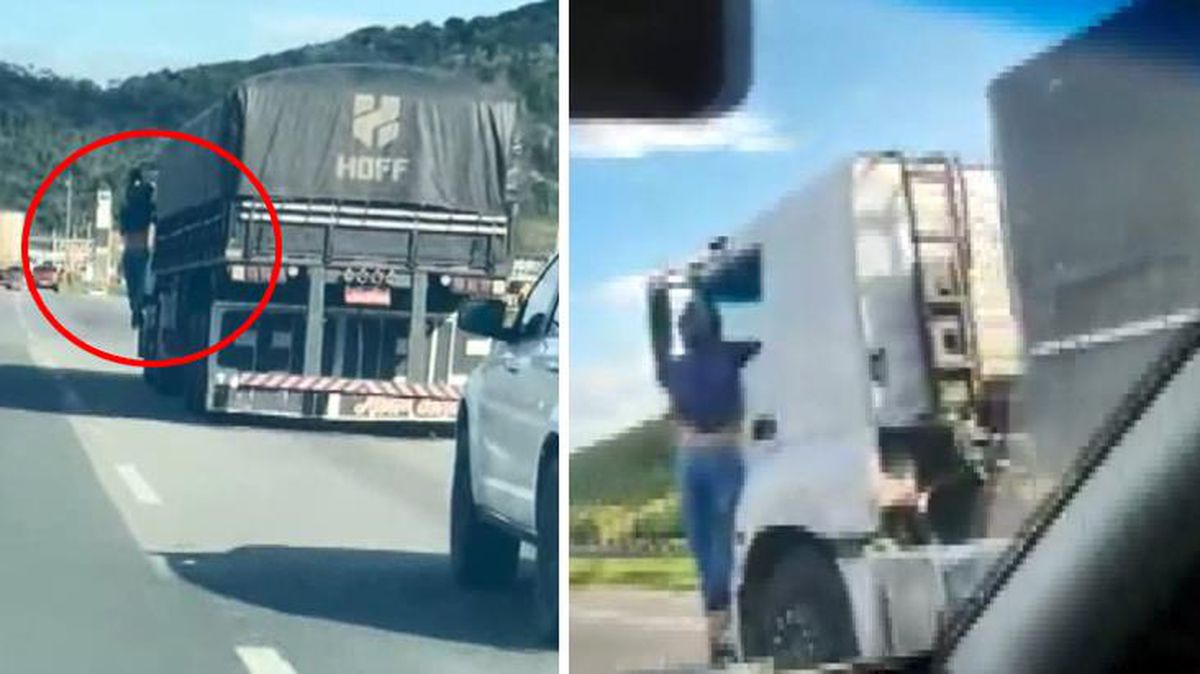 Eşini yaralayan kamyonun kapısında 32 kilometre boyunca asılı kaldı