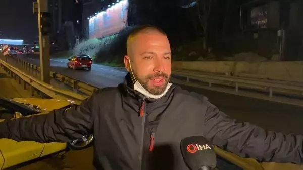 Milyonluk aracıyla kaza yapan sürücü önce olay yerinden kaçtı, ardından geri gelip Her gün haberlerdeyiz dedi