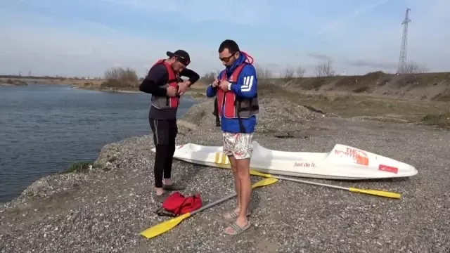Kızılırmak Nehri'nde kahveli kano keyfi