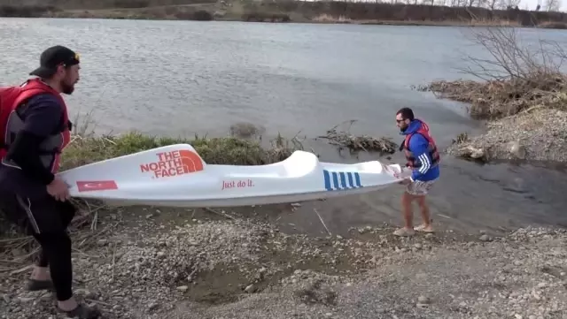 Kızılırmak Nehri'nde kahveli kano keyfi
