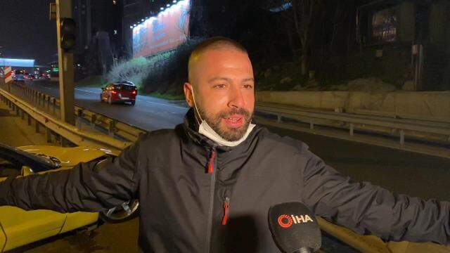 Milyonluk aracıyla kaza yapan sürücü önce olay yerinden kaçtı, ardından geri gelip 'Her gün haberlerdeyiz' dedi