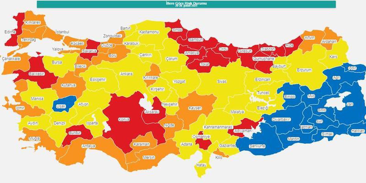 Yüksek riskli illerde yasaklar neler? Kırmızı renkli yüksek riskli iller yasakları...