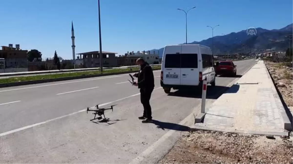 Hassa'da drone destekli trafik denetimi